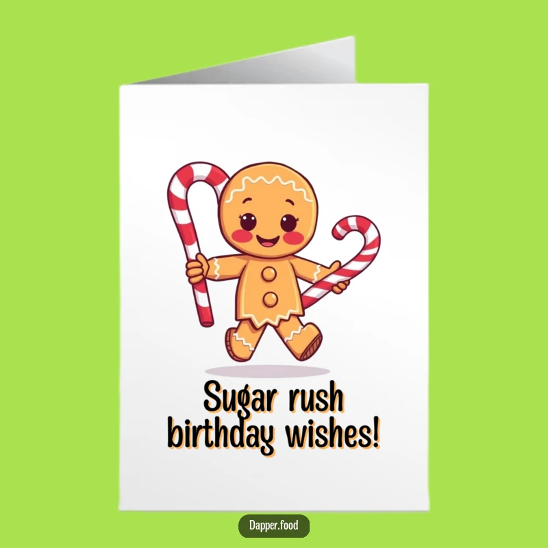 Free Printable Gingerbread Man Birthday Card: Funny Downloadable Gift for a Sweet Celebration