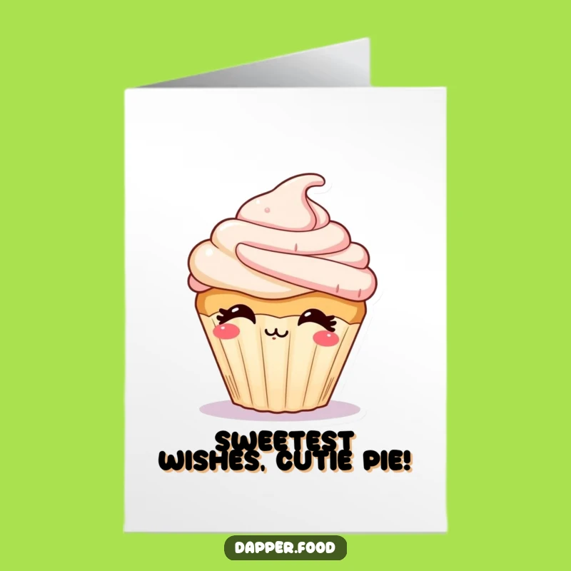Free Printable Birthday Cupcake Card: Funny Kissing Treat Downloadable Gift