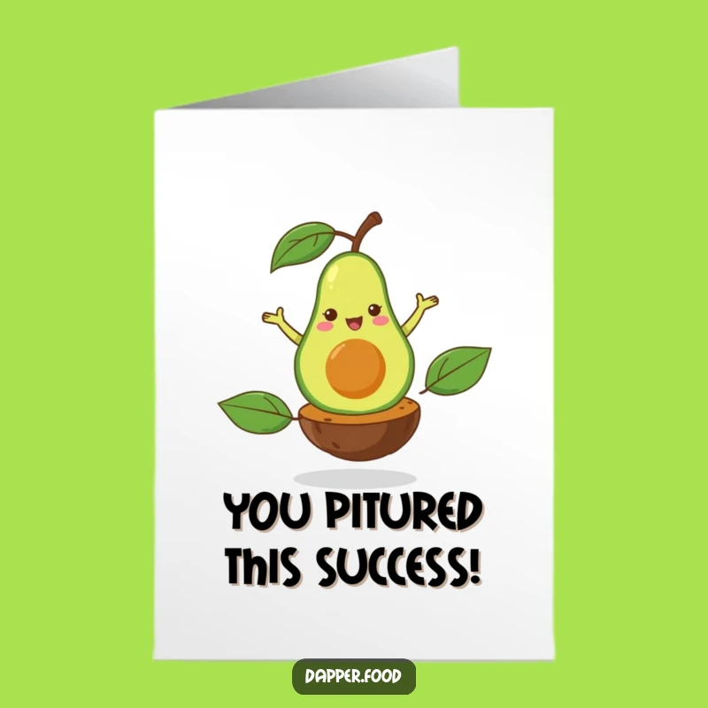 Free Printable Avocado Congrats Card: Funny Pirouetting Avocado Downloadable Greeting