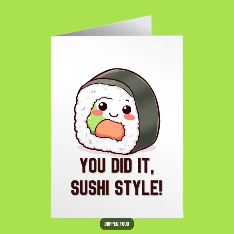 Free Printable Sushi Roll Card: A Funny Downloadable Gift for Big Wins!