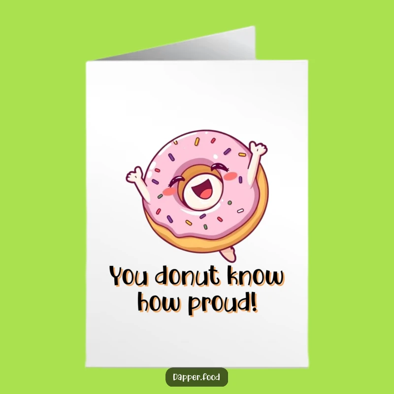 Free Printable Congrats Donut Card: Funny Flipping Treat Downloadable Gift