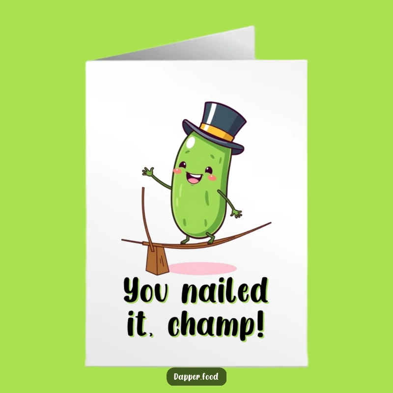 Free Printable Congrats Card: Funny Pickle Tightrope, Hilarious Downloadable for Success
