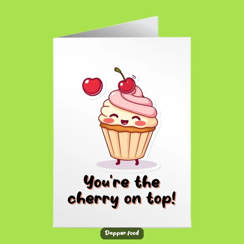 Free Printable Congrats Card: Sweet Cupcake Toss, Joyful Downloadable for Any Achievement