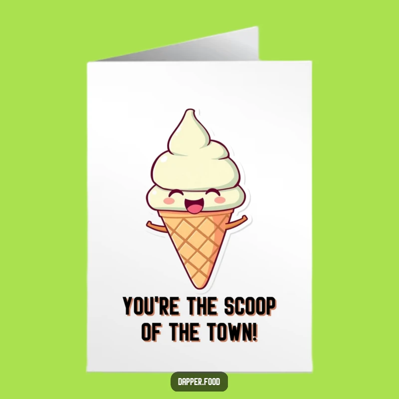 Free Printable Ice Cream Cone Card: A Funny Downloadable Gift for Big Cheers!