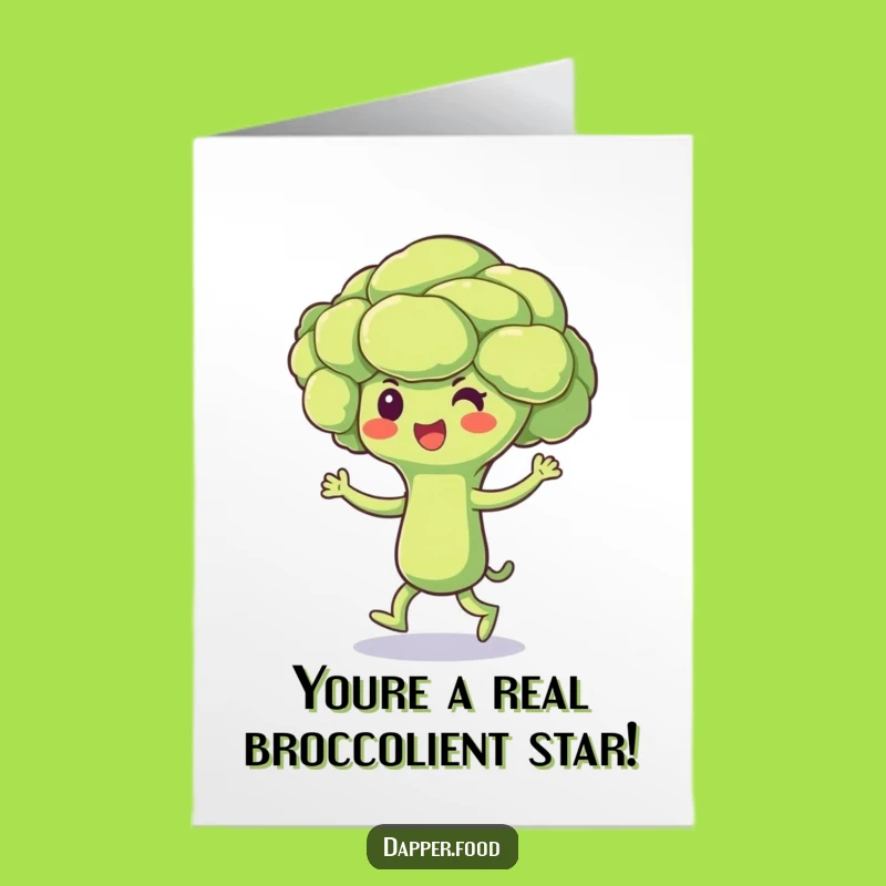 Free Printable Funny Broccoli Congratulations Card - Celebrate with Veggie Cheer!