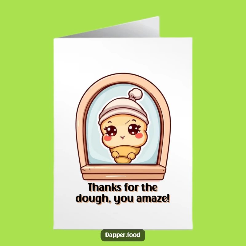 Free Printable Croissant Thank You Card - Peeking with Gratitude Downloadable