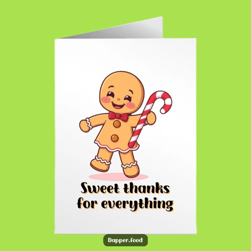 Free Printable Gingerbread Man Thank You Card - Sweet Downloadable Gift of Gratitude