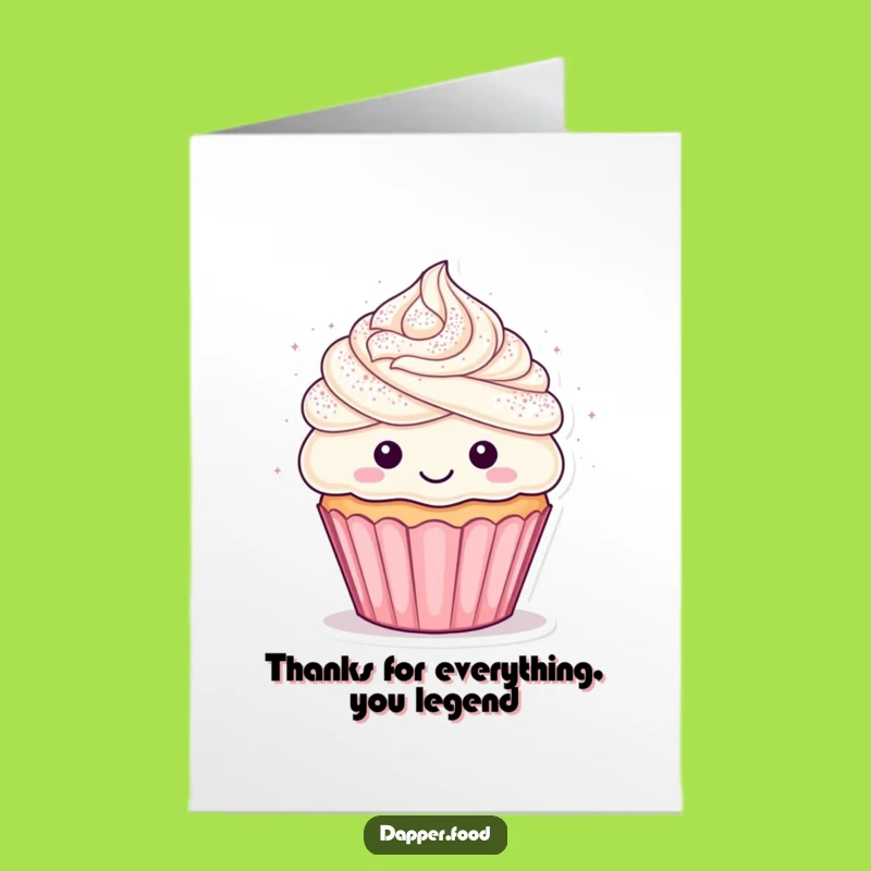 Free Printable Thank You Card: Sweet Cupcake Confetti, Appreciative Downloadable Greeting, Heartfelt DIY Gift