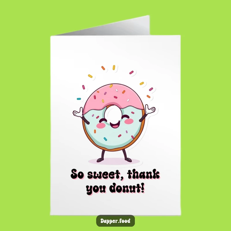 Free Printable Funny Donut Thank You Card - Juggling Sprinkles, DIY Downloadable Gratitude!