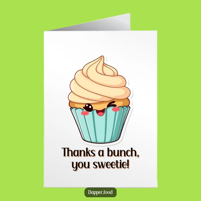 Free Printable Cheeky Cupcake Thank You Card: Witty Dessert Downloadable Gift