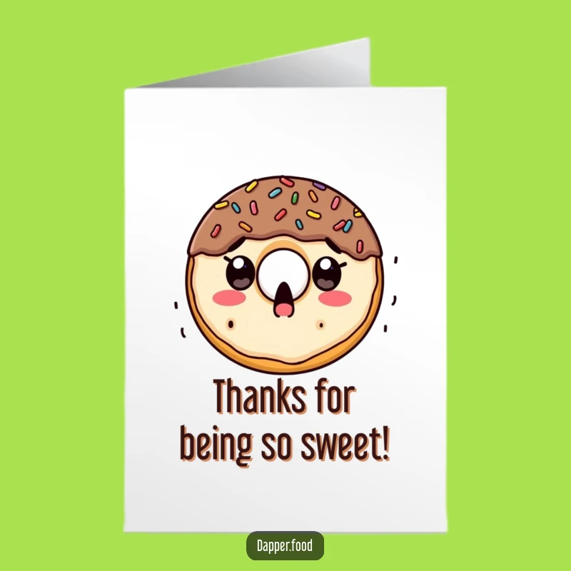 Free Printable Thank You Card: Donut Sprinkle Gratitude, Sweet Downloadable to Show Thanks