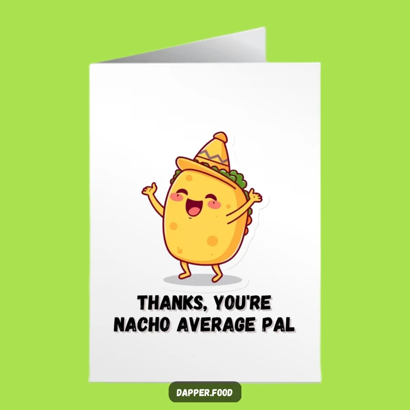 Free Printable Taco Thank You Card - Fun Downloadable Gift of Gratitude