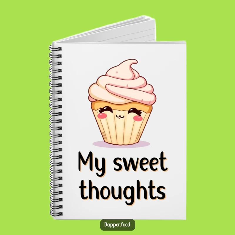 Funny Cupcake Kiss Notebook: Jot Down Ideas with Sweet Pastry Flair