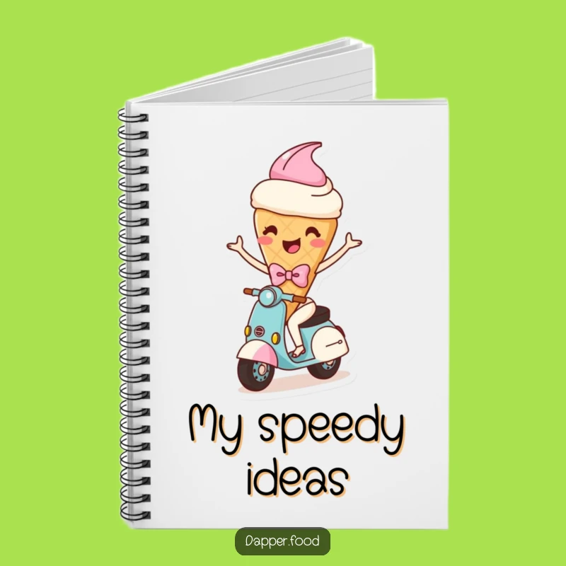 Funny Ice Cream Scooter Journal - Hilarious Notebook for Sweet Ideas Gift!