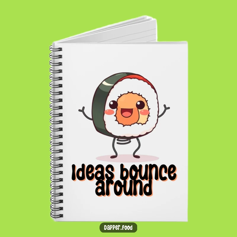 Funny Sushi Roll Notebook: Jot Down Ideas with Bouncy Style