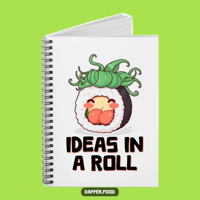 Funny Sushi Roll Hair Journal - Playful & Delicious Notes