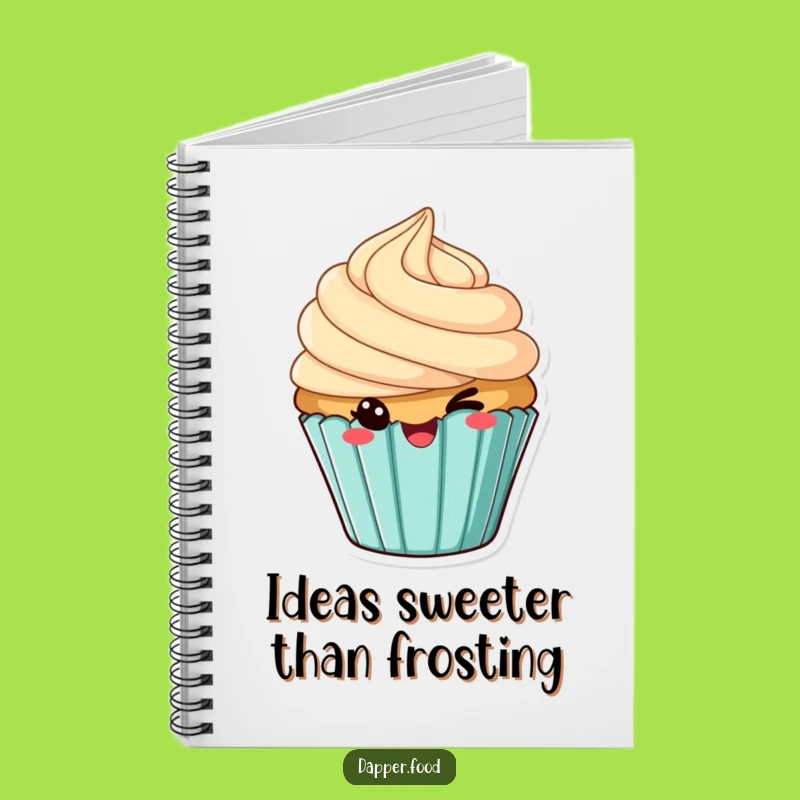 Funny Cheeky Cupcake Winking Notebook - Jot Down Sweet Ideas with a Smile