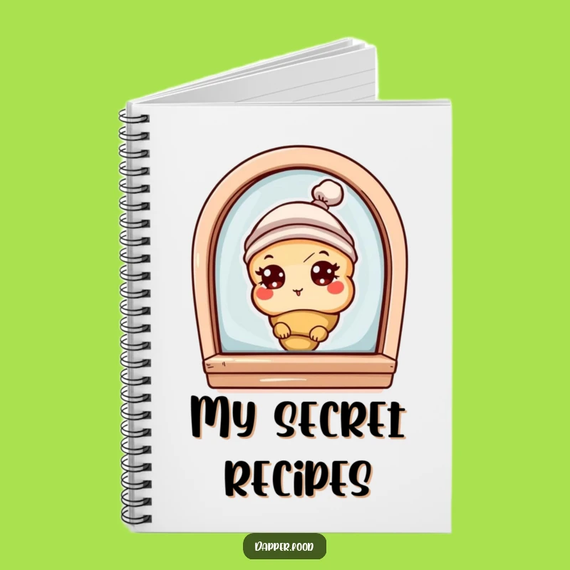 Funny Croissant Bakery Peek Notebook: Jot Down Delicious Ideas Gift