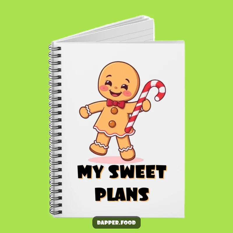 Funny Gingerbread Man Jig Notebook: Festive Notes, Holiday Gift for Bakers