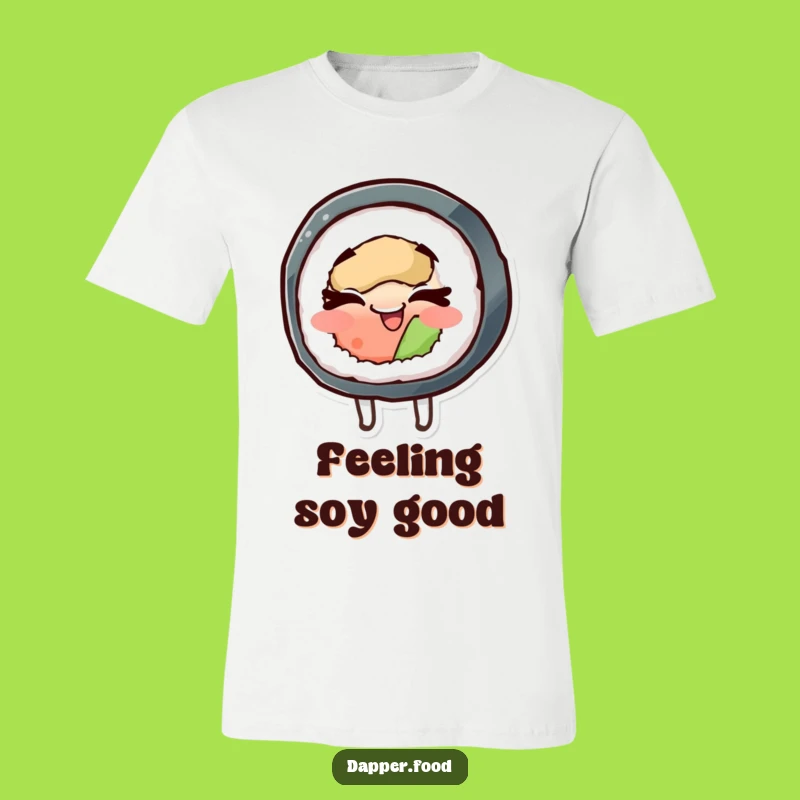 Funny Sushi Spin T-Shirt: Happy Japanese Food Apparel & Gift for Foodies