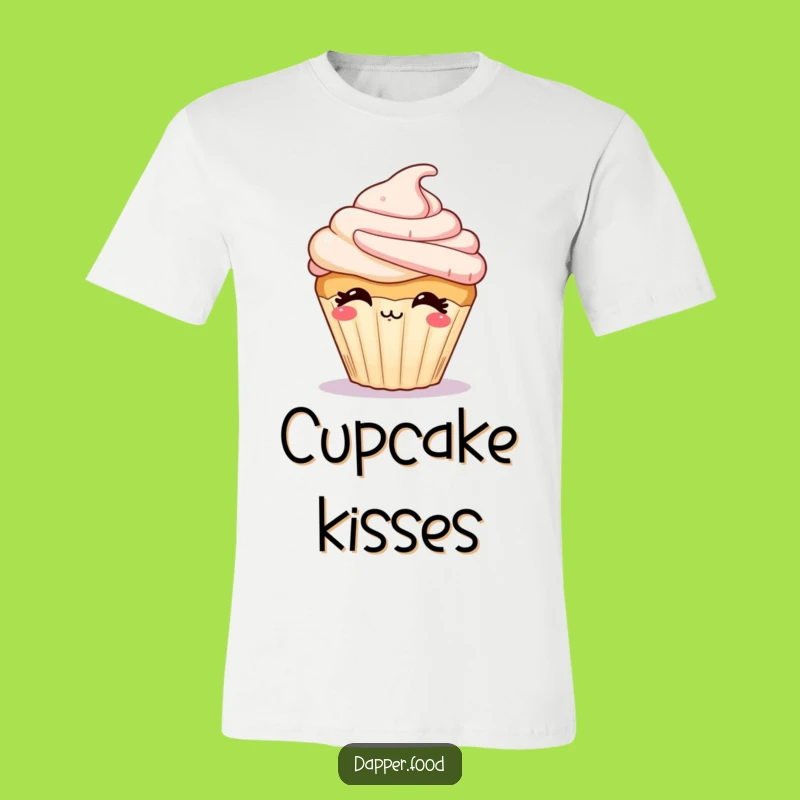 Funny Cupcake Kiss T-Shirt: Humorous Pastry Apparel & Gift for Foodies