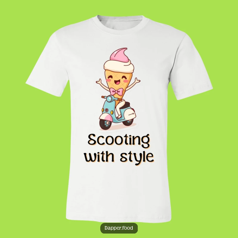 Funny Ice Cream Scooter T-Shirt - Cheerful & Hilarious Ride Tee Gift!