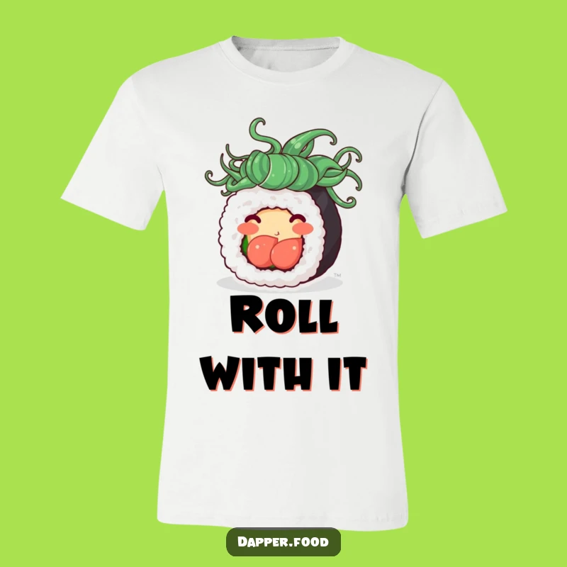 Funny Sushi Roll Hair T-Shirt - Playful & Whimsical Apparel