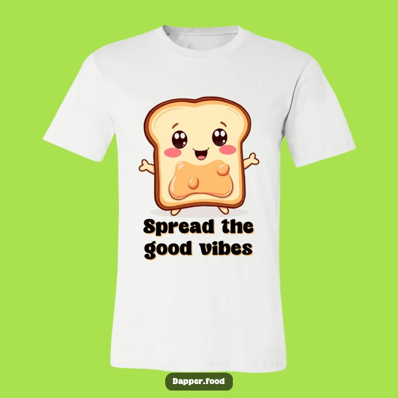 Funny Toast Jumping for Jelly Jar T-Shirt - Cheeky Breakfast Cartoon Funny Gift Tee