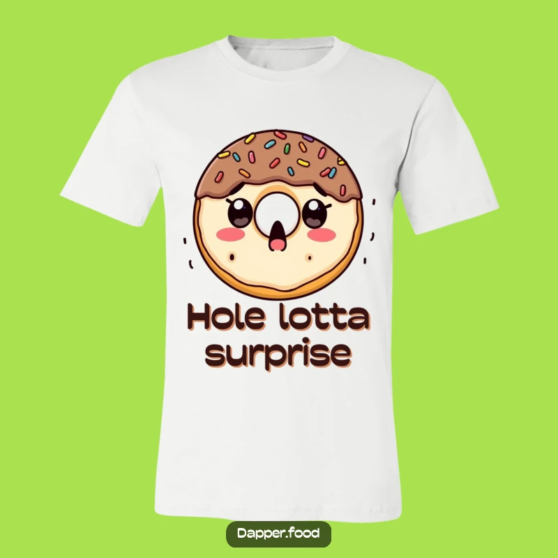Funny Doughnut Sprinkle Surprise T-Shirt: Comical & Cute Apparel for Treat Fans