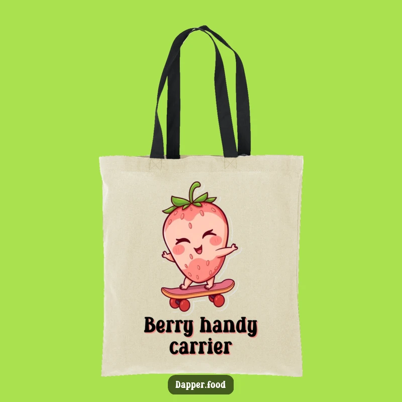 Funny Strawberry Skater Tote Bag: Carry Your Style and Smiles