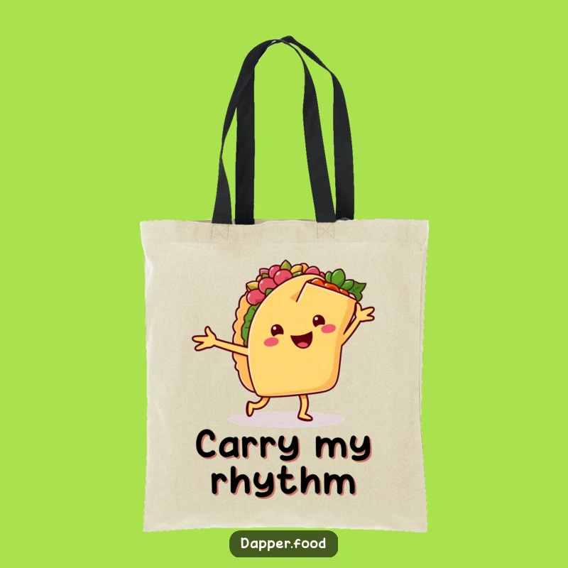 Funny Dancing Tacos Tote Bag: Carry the Fiesta Everywhere!