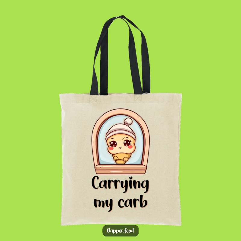 Funny Croissant Bakery Peek Tote Bag: Carry Your Treats & Laughs Gift