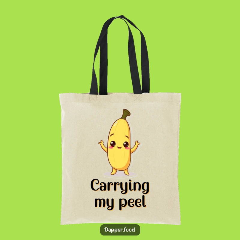 Funny Curious Banana Tote Bag - Chic Fruit Pose Carryall for Fun Gifts