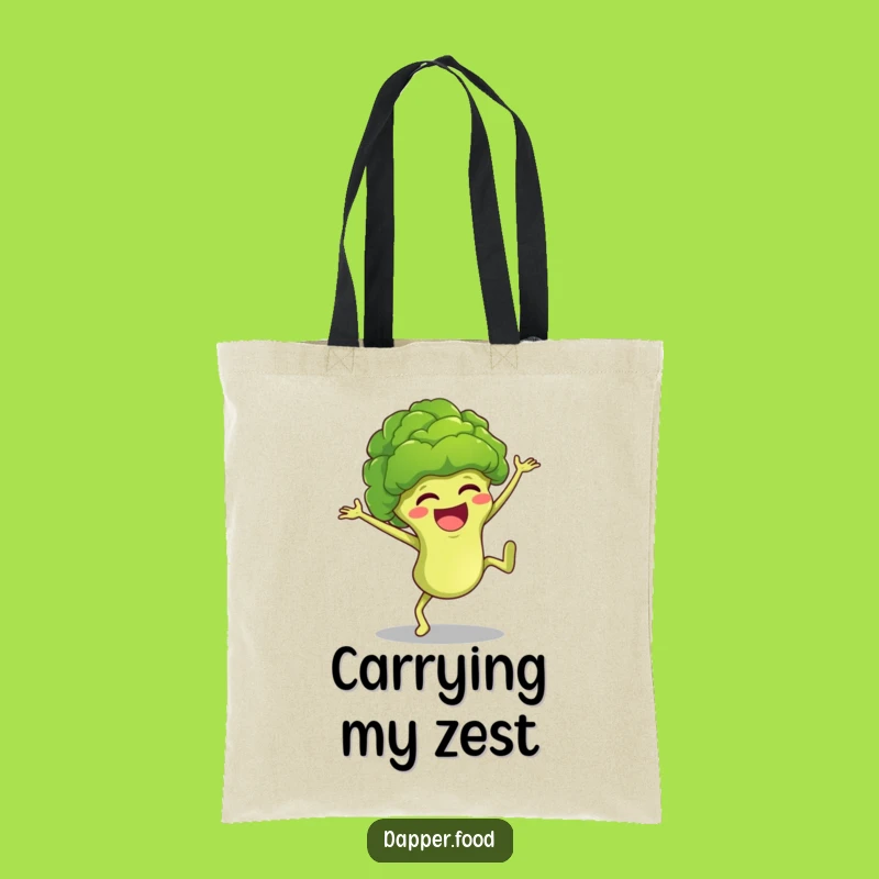 Funny Broccoli Cartwheel Tote Bag Sip and Giggle with This Hilarious Accessory