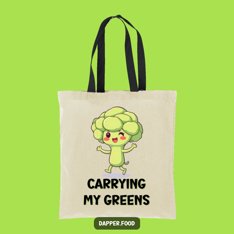 Funny Broccoli Jig Tote Bag - Stylish Vegetable Dance Carryall for Parties