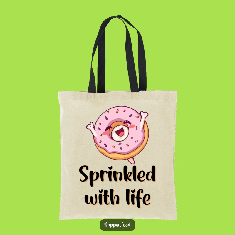 Funny Donut Flip Tote Bag: Stylish & Humorous Pastry Carry-all Gift