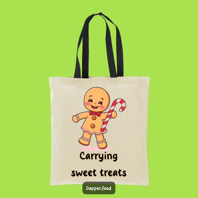 Funny Gingerbread Man Jig Tote Bag: Carry Holiday Cheer, Festive Gift