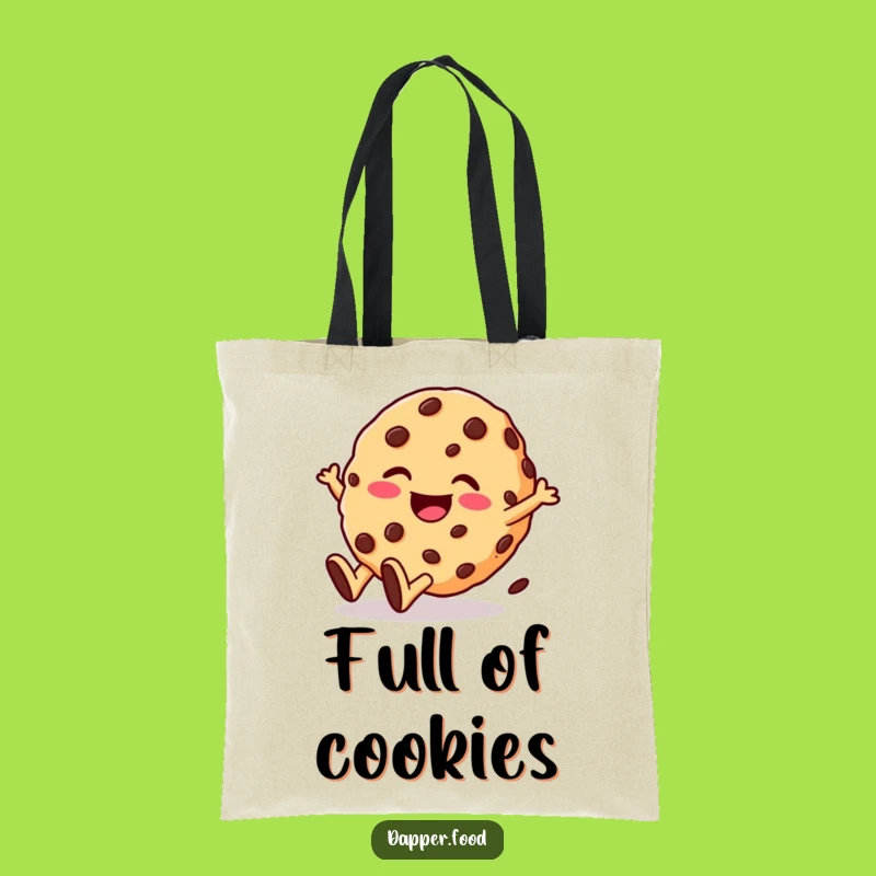 Funny Rolling Cookie Tote Bag: Carry Your Joy with This Giggling Character's Charm