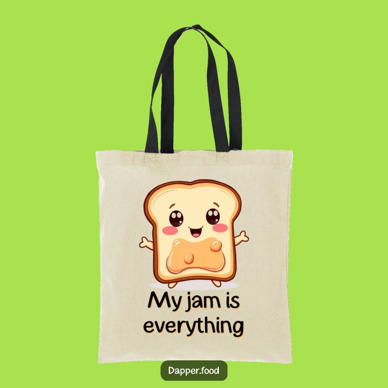 Funny Toast Jumping for Jelly Jar Tote Bag - Whimsical & Practical Funny Gift Accessory
